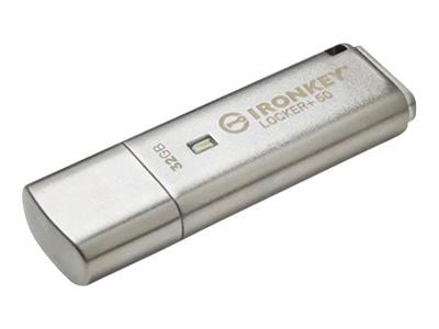 Kingston IronKey Locker+ 50 - USB-flashstasjon - kryptert - 32 GB - USB 3.2 Gen 1