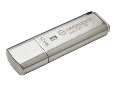 Kingston IronKey Locker+ 50 - USB-flashstasjon - kryptert - 128 GB - USB 3.2 Gen 1