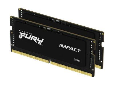 Kingston Technology FURY 64 Gt 4800 MT/s DDR5 CL38 SODIMM (2 kpl:n pakkaus) Impact, 64 GB, 2 x 32 GB, DDR5, 262-pin SO-DIMM