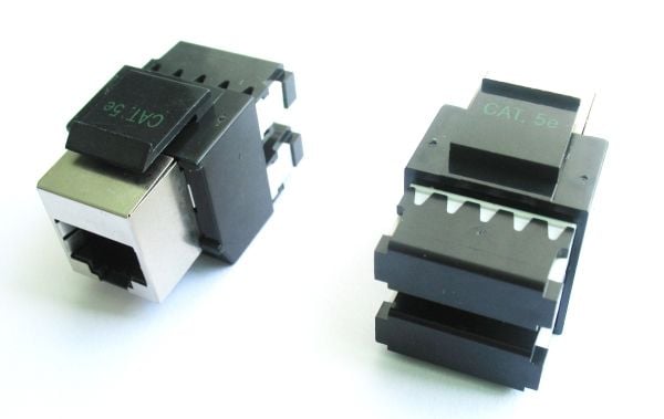 Cablexpert NCAC-HS-SMB2 - Pinta-asennettava rasia verkottumiseen - CAT 5e - RJ-45 X 2 - valkoinen - valkoinen