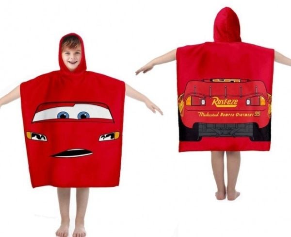 Disney Cars Poncho kylpypyyhe hupulla - 100 prosenttia puuvillaa