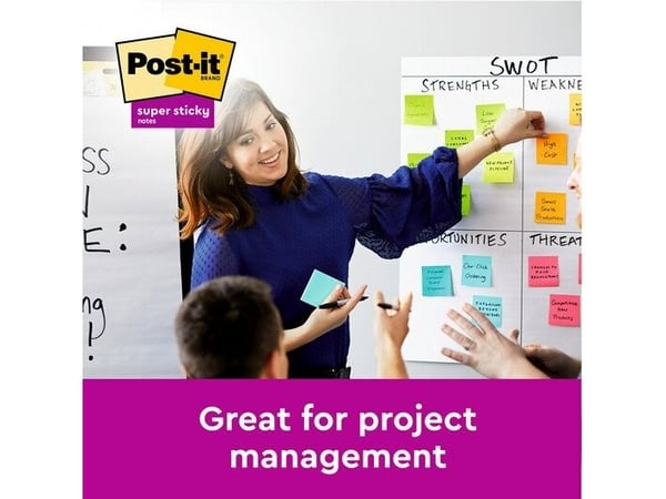 Post-It 7100258793, Rektangel, Blå, Grön, Orange, Rosa, Gul, Papper, 127 mm, 76 mm, 90 ark
