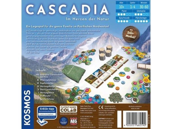 Kosmos Cascadia, Kort Spill, 10 år, 30 min