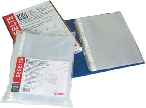 Plastlommer A4 med præg 43my økonomi - (100 stk.)