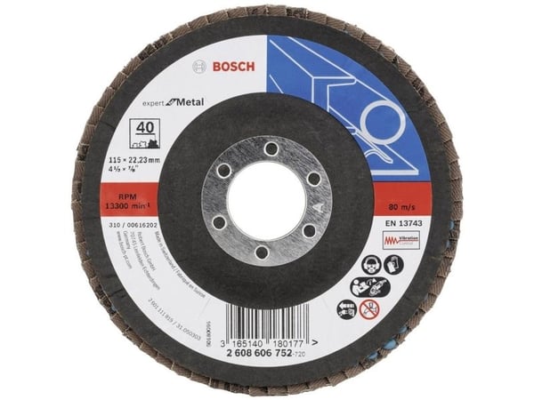 Bosch 2 608 606 752 rengjøringsskive, flat midt, for metall (1 stk.) (2608606752)