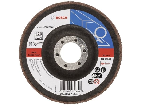 Bosch X551 Expert for metal – slipeskive – karbonstål – støpejern – metall – ikke-jernholdig metall – 2,22 cm – 11,5 cm – flerfarget (2608607346)