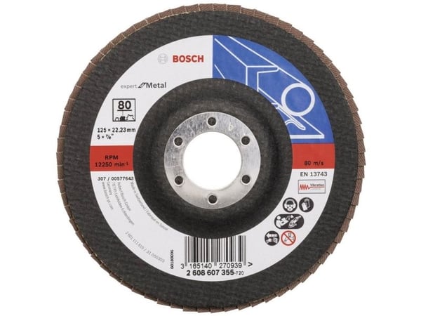 Bosch Expert for Metal X551 - Klaffplate - for metall, stål - grovkorn: 80 - 125 mm
