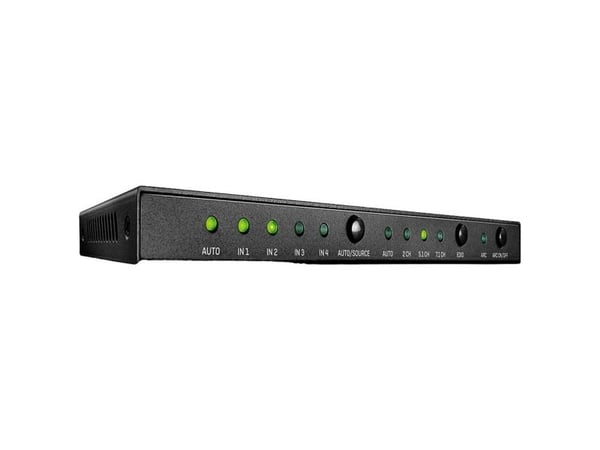 Lindy 38249, HDMI, Metall, Svart, 18 Gbit/s, 3840 x 2160 piksler, 5.1 kanaler