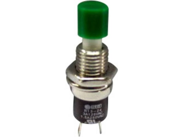 TRU COMPONENTS TC-R13-24B1-05 GN Trykknap 250 V/AC 1,5 A 1 x On/(Off) Tastende 1 stk