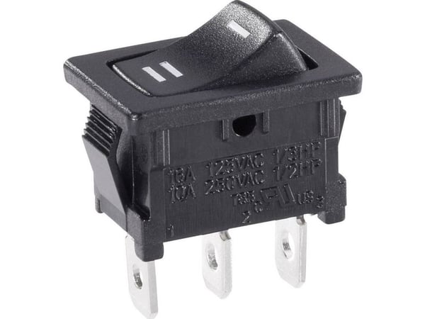 TRU COMPONENTS keinukytkin TC-R13-66C-02 250 V/AC 6 A 1 x On/On Klikkaava 1 kpl