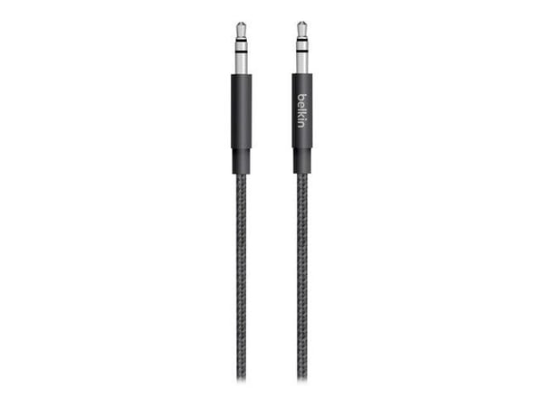 Belkin MIXIT Aux Cable - Lydkabel - mini-phone stereo 3.5 mm hann til mini-phone stereo 3.5 mm hann - 1.22 m - svart