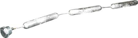 FÆRGEMANN Fle-.anode 3/4" prop. Ø21,3-130mm, 3 elementer, magnesium AZ-63