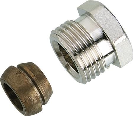 Danfoss 013G4115, Kompresjonskobling, Kaldt-/varmtvannssystem, Nickel, 16 stang, 10 stang, 120 °C