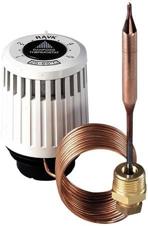DANFOSS RAVK 25-65 grader termostatisk element, anvendes til temperaturregulering af mindre varmtvandsbeholdere