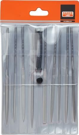 Bahco 2-471-16-1-0, Fil-sett, Flate mapper, Halvrund fil, Knivkantfil, Rund fil, Firkantet fil, Trekant-fil, Glatt kutt, 95 g, 160 mm