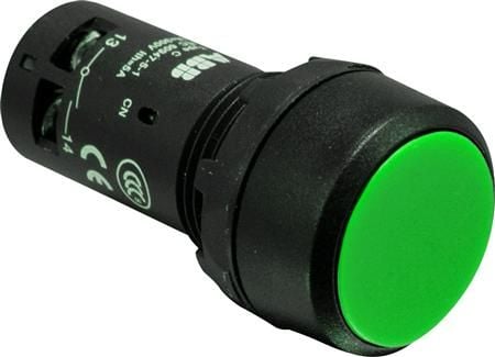 ABB CP1-10G-10, Tryckknappsbrytare, Svart, Grön, Grå, IP66, IP67, IP69K, 240 V, 50 / 60 hz, 1 A