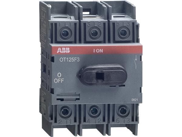 ABB Etukäyttöinen kuorman katkaisukytkin 100A 3-napainen pohjaan tai DIN-kiskoon asennettavaksi