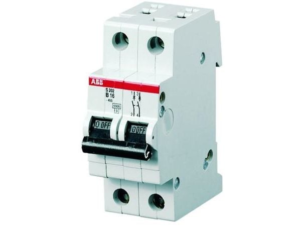 ABB Automaattisulake C 13A, 2-napainenC-ominaisuus6kA oikosulkukapasiteetti230/400V AC, 36 mm leveä