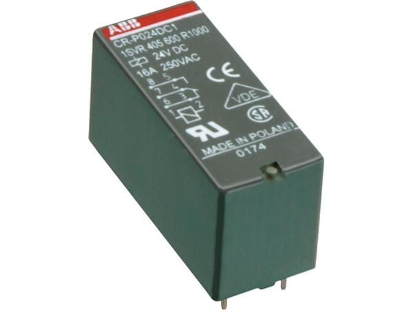 ABB CR-P024DC2, Sort, -40 - 85 °C, 8 A, 250 V, 12,7 x 29 x 15,7 mm, 140 g