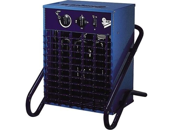EL-BJØRN Varmeblæser VF9B, 9 kW, 3x400 V,IP44 med fast CEE indtag for kabel.Mål HxBxD 430x360x410 mm.