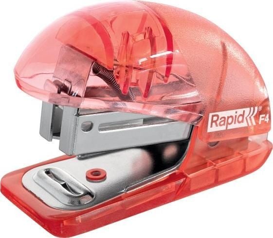 Rapid F4, 10 ark, Koral, Standard klemform, 24/6, 26/6, ABS, Metall, 3 cm