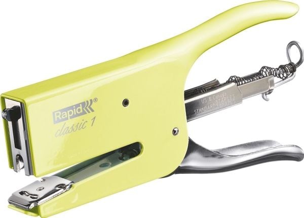 Rapid Retro Classic K1 - Stifttang - 50 ark - 24/6, 24/8+ - metall - fyldig gul