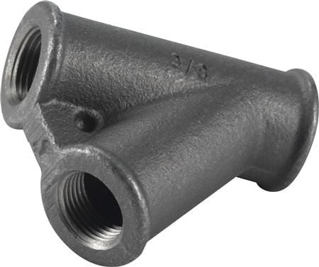 T-stycke 45° svart 3/4