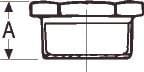 Nippelmuffe galvaniseret koncentrisk 2 1/2 x 1 1/4