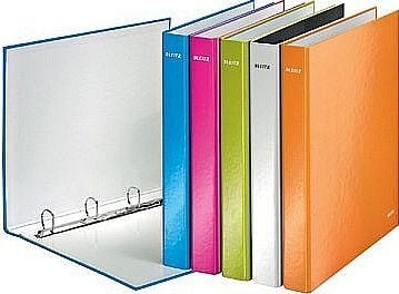 LEITZ ringperm WOW, DIN A4, hard papp, lilla 4 D-ring mekanikk, ryggbredde: 40 mm, ringdiameter: - 1 stk (42420062)