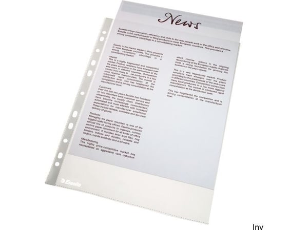Esselte - Arkbeskytter - for A4 (210 x 297 mm) - blank (en pakke 25)