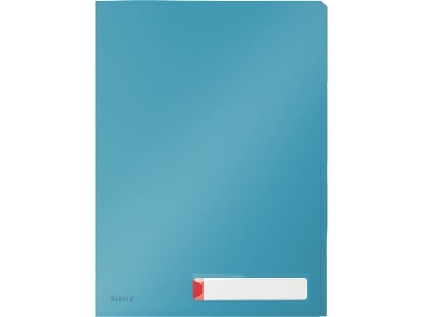 Leitz Cosy Privacy - L-formet mappe - 3 rom - for A4 (210 x 297 mm) - kapasitet: 40 ark - med fliker - rolig blått