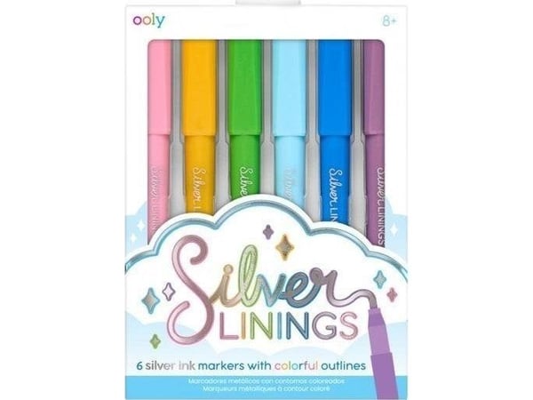 Ooly Metallic Contour Markers Hopea vuoraukset