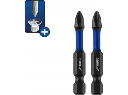 Dedra slagbor/sjakt bits Phillips PH2x50 mm, 2 stk. blister