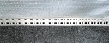 Unidrain ClassicLine square rist - børstet rf stål 1604 1000mm