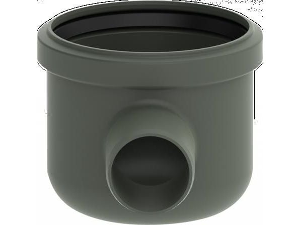 Unidrain 50 mm hjørneudløb med vandlås, uden studs, vandret