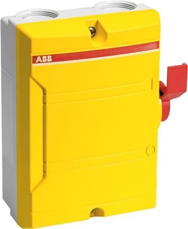 ABB BWS325YTPN, Langallinen, 3P, 1 NO, 0 NC, Muovi, Keltainen, 138 mm