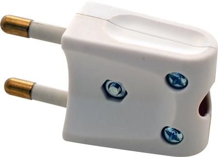 E-line+ pistoke valkoinen - litteä u/j, 230V/16A