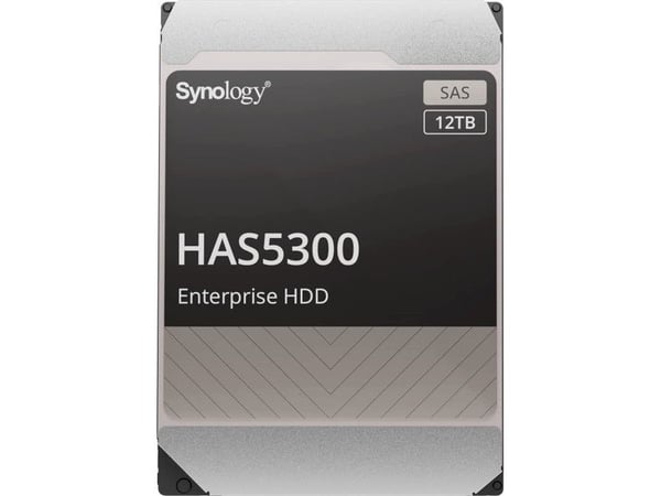 Synology HAS5300 - Hårddisk - 12 TB - inbyggd - 3.5" - SAS 12Gb/s - 7200 rpm - buffert: 256 MB - för Synology SA3200D, SA3400, SA3600; High Density...