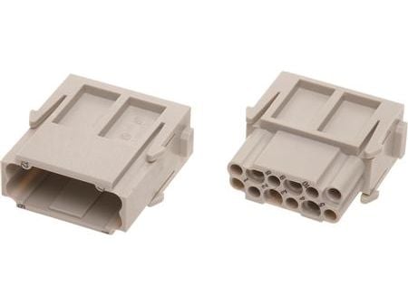 HARTING HAN DD modul 6B, 10B, 16B, 24B for 12 crimpbøsninger maks 2,5mm², han del - (2 stk.)