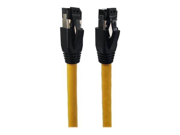 MicroConnect - Patch-kabel - RJ-45 (hane) till RJ-45 (hane) - 10 m - S/FTP - CAT 8.1 - halogenfri, hakfri - gul