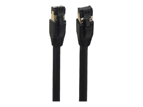 Microconnect MC-SFTP801S, 1 m, Cat8.1, S/FTP (S-STP), RJ-45, RJ-45, Musta