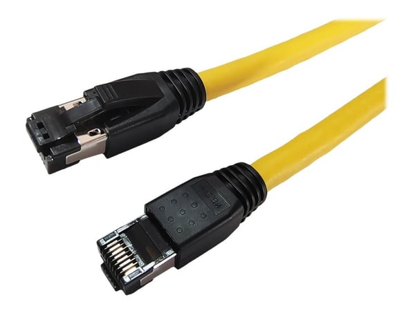 MicroConnect - Patch-kabel - RJ-45 (hane) till RJ-45 (hane) - 10 m - S/FTP - CAT 8.1 - halogenfri, hakfri - gul