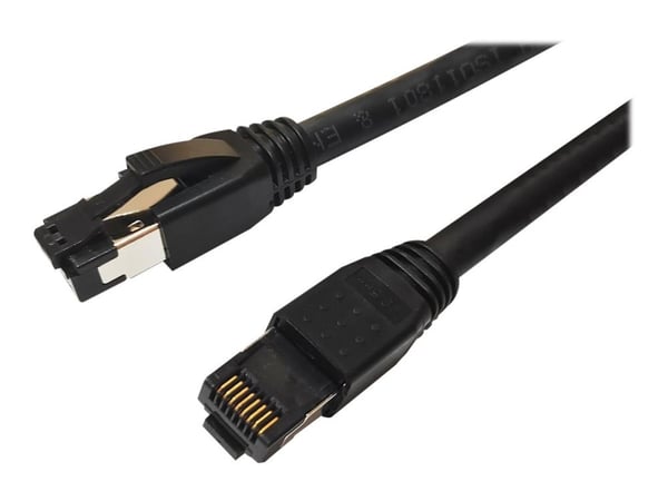 MicroConnect - Koblingskabel - RJ-45 (hann) til RJ-45 (hann) - 10 m - S/FTP - CAT 8.1 - halogenfri, uten hindringer - svart