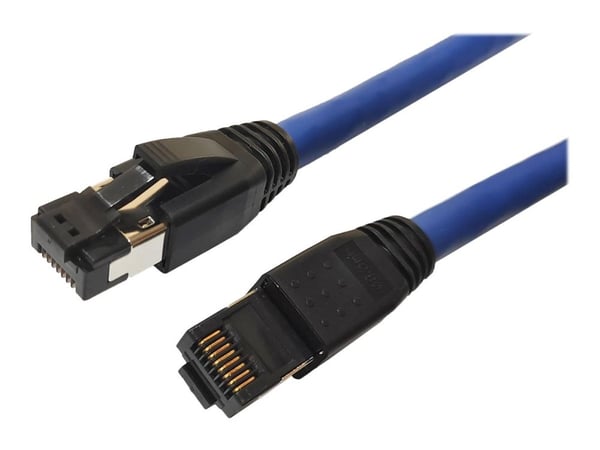 Microconnect MC-SFTP80025B, 0,25 m, Cat8.1, S/FTP (S-STP), RJ-45, RJ-45, Sininen