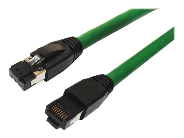 Microconnect MC-SFTP80025G, 0,25 m, Cat8.1, S/FTP (S-STP), RJ-45, RJ-45, Vihreä
