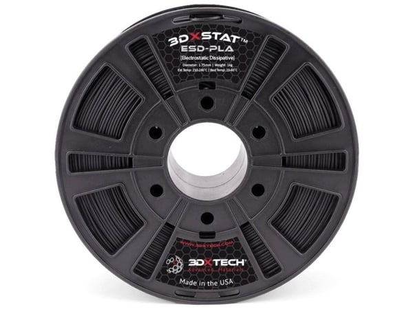 3D Xtech PLA2010750BK0 3DXSTAT ledende ESD-filament PLA, lite lukt, slagfast 1,75 mm 750 g sort 1 stk