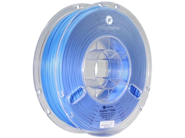 Polymaker PD01005 PolyFlex TPU-95A filament, TPU fleksibelt, 1,75 mm, 750 g, blå, 1 stk