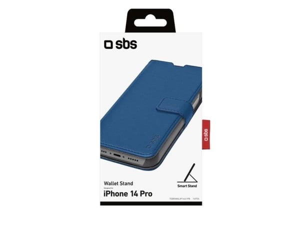 SBS TEBKWALIP1461PB, Lommebok-etui, Apple, iPhone 14 Pro, 15,5 cm (6.1"), Blå