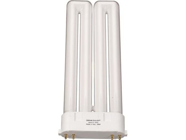 OSRAM DULUX F - Ikke-integrert kompakt fluorescerende lyspære - form: T16 - 2G10 - 24 W - klasse G - varmt hvitt lys - 3000 K