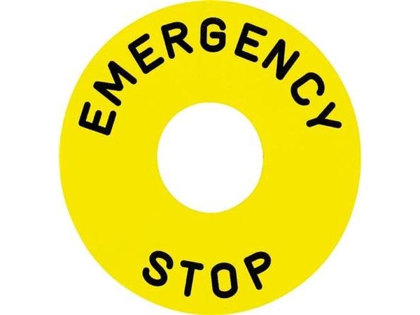 Skilt ZB2BY9330 TEKST:EMERGENCY